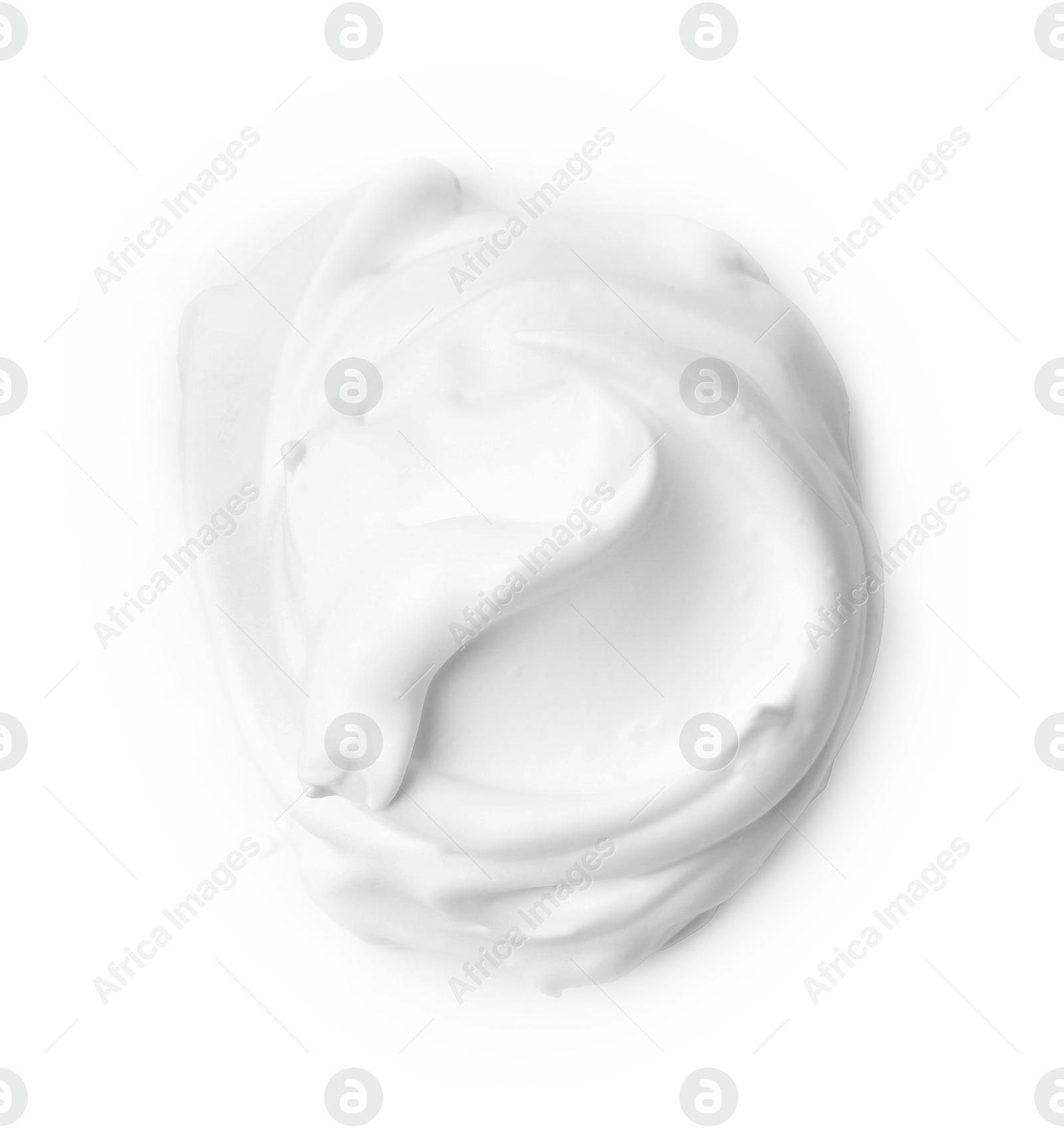 Photo of Sample of fluffy foam isolated on white, top view