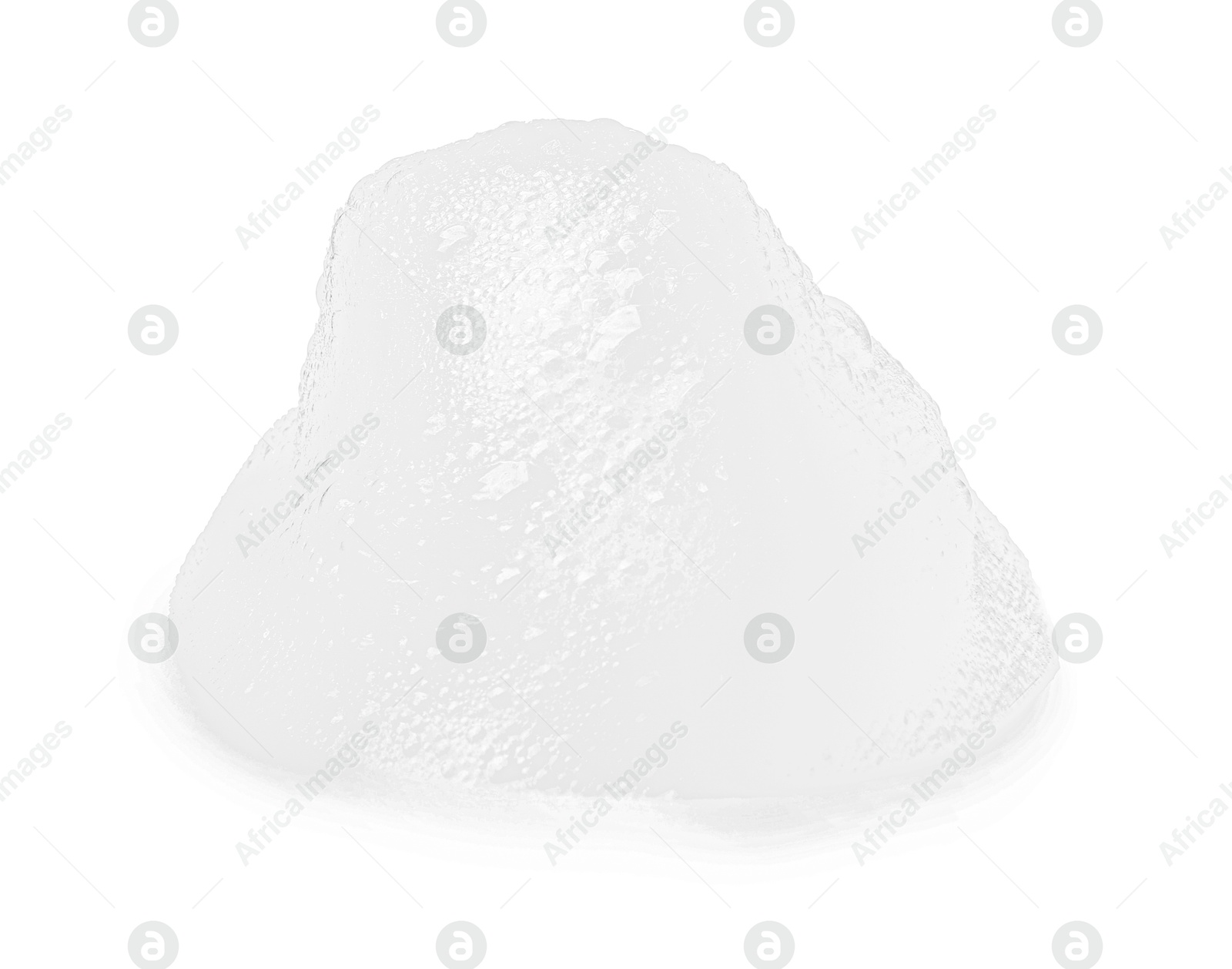 Photo of Sample of fluffy foam isolated on white