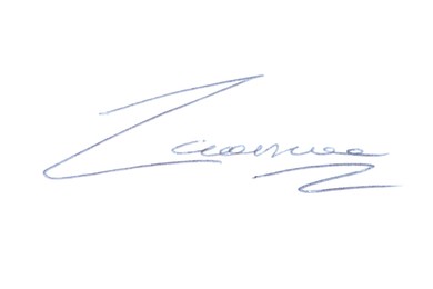 Photo of Beautiful signature made with pen isolated on white, top view