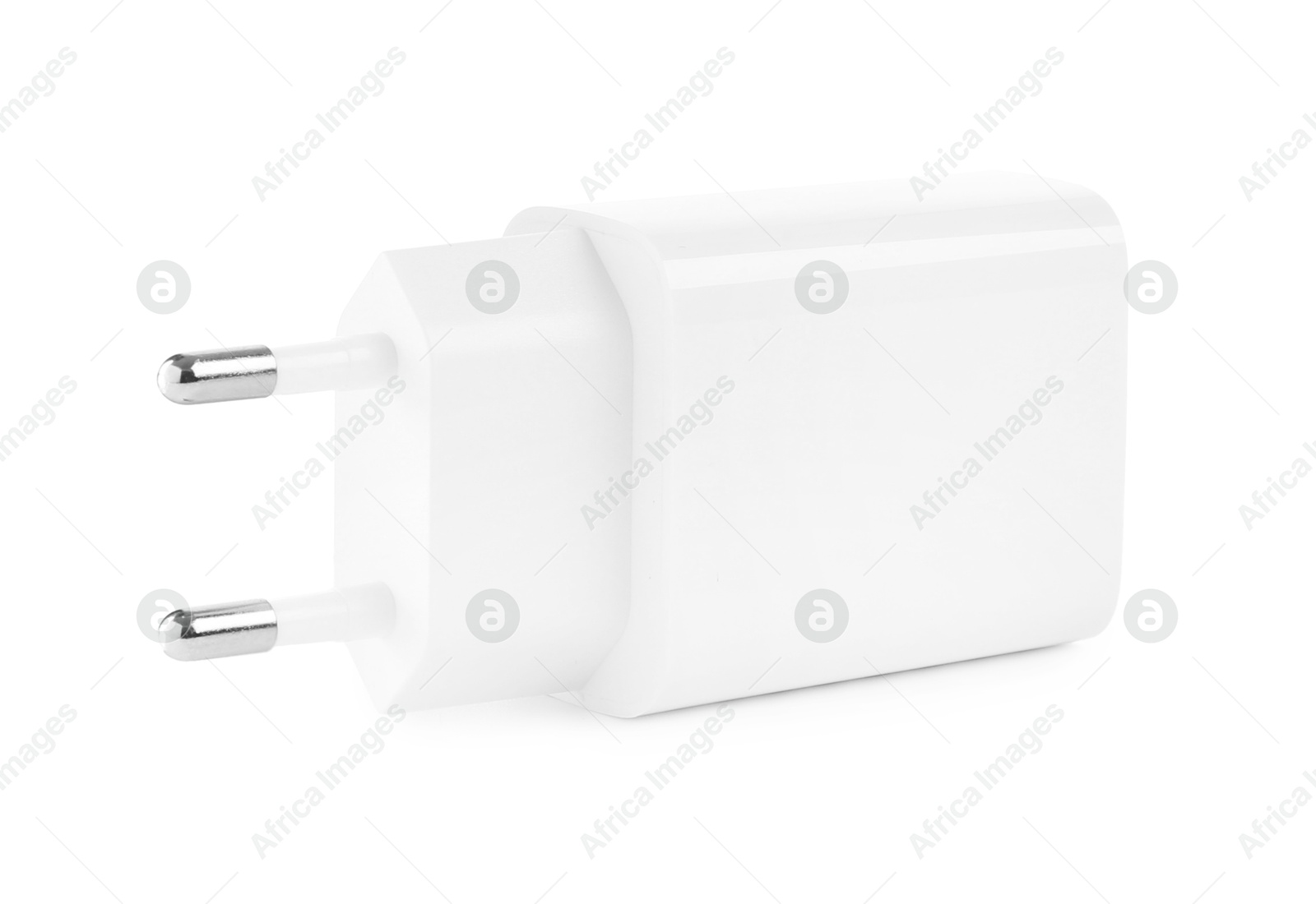 Photo of USB power adapter (charger) isolated on white