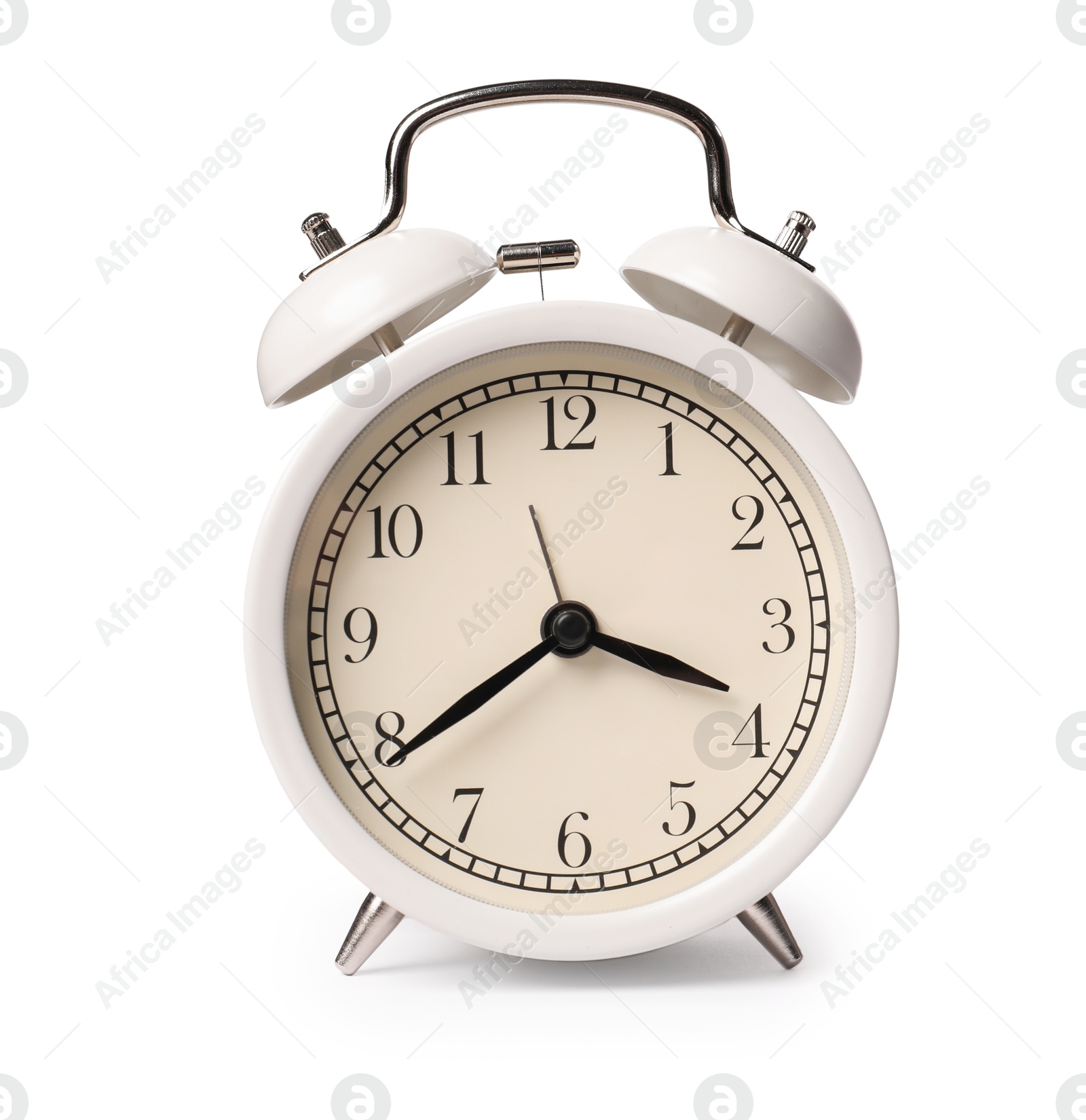 Photo of One light alarm clock isolated on white