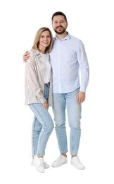 Photo of Portrait of happy couple on white background