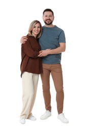 Photo of Portrait of happy couple on white background