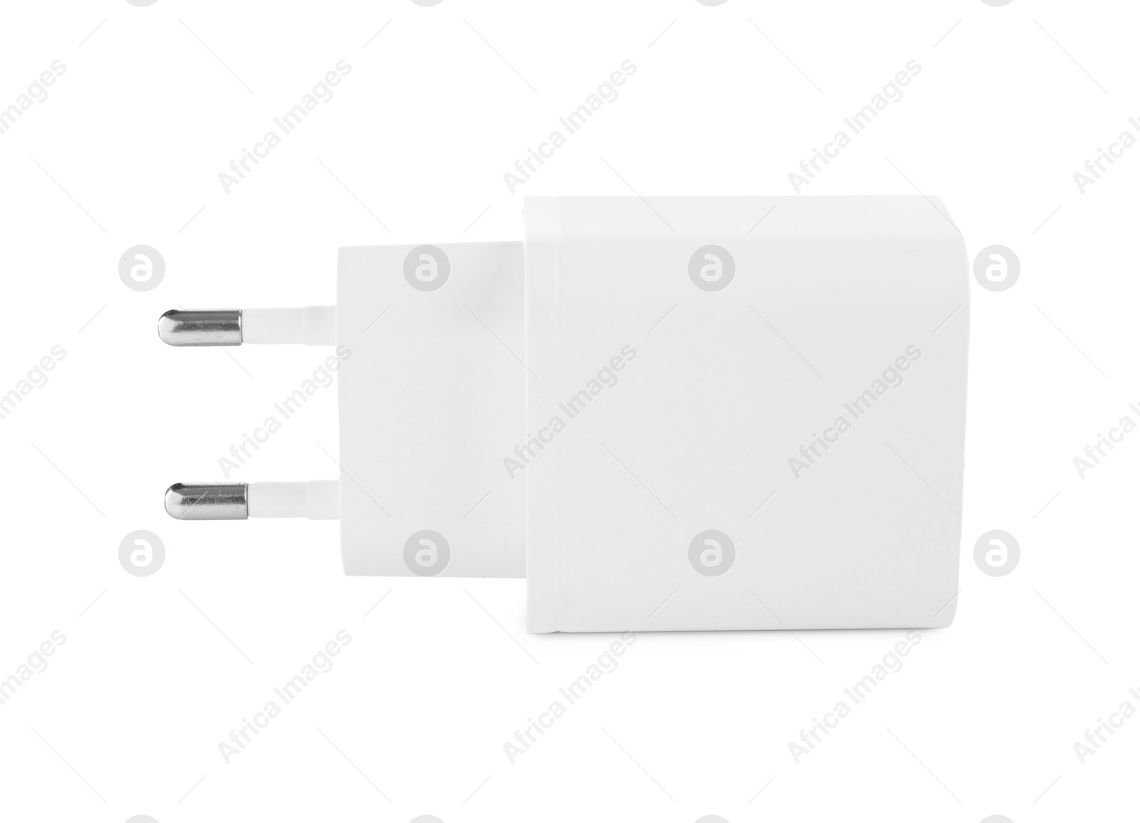 Photo of USB power adapter (charger) isolated on white