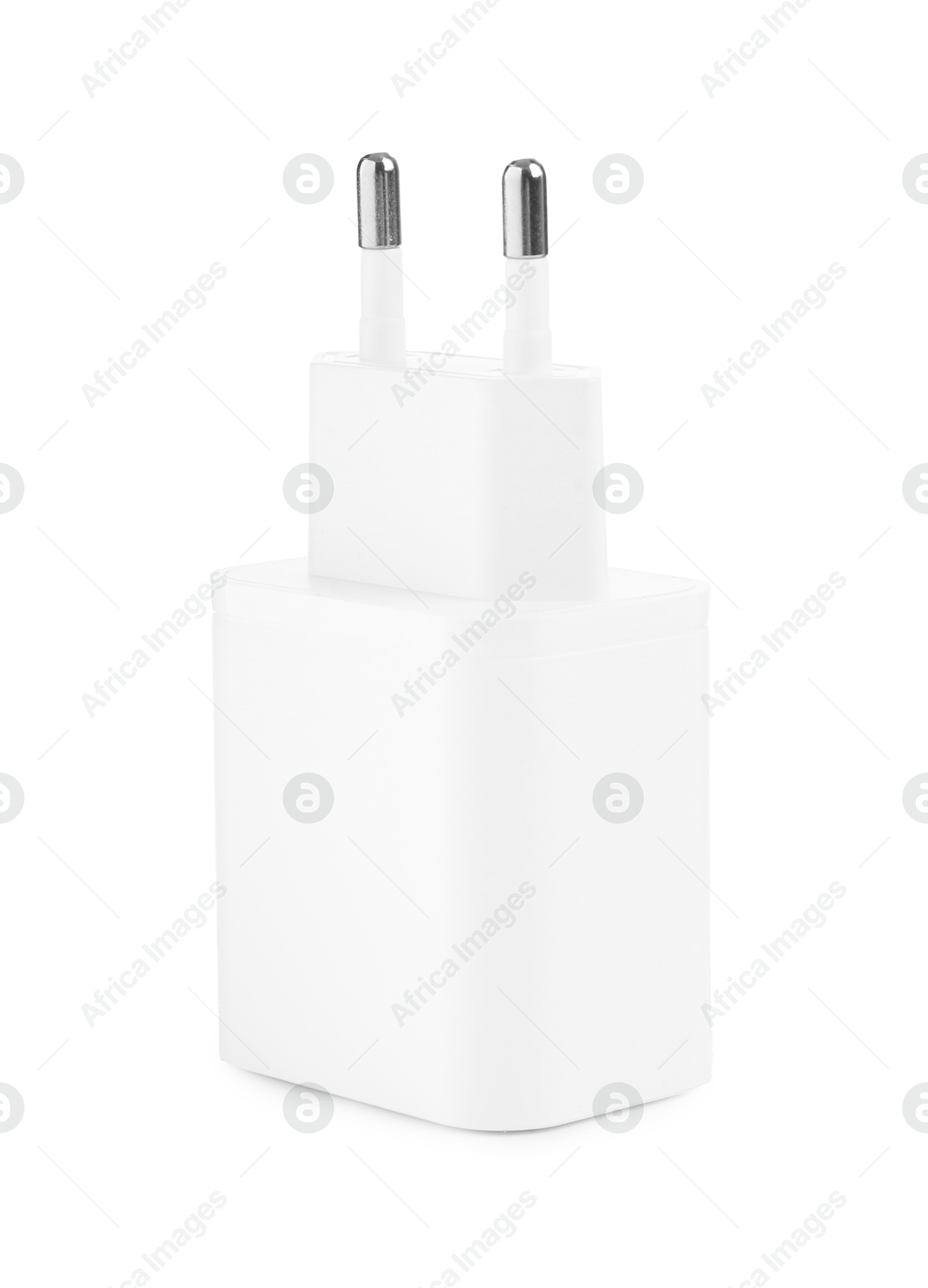 Photo of USB power adapter (charger) isolated on white