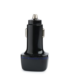 USB power adapter (charger) for car isolated on white