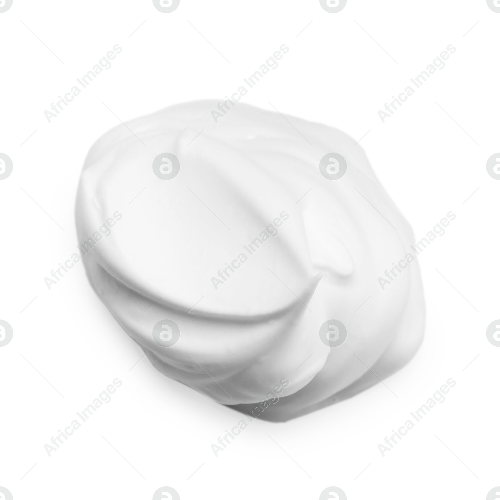 Photo of Sample of fluffy foam isolated on white, top view