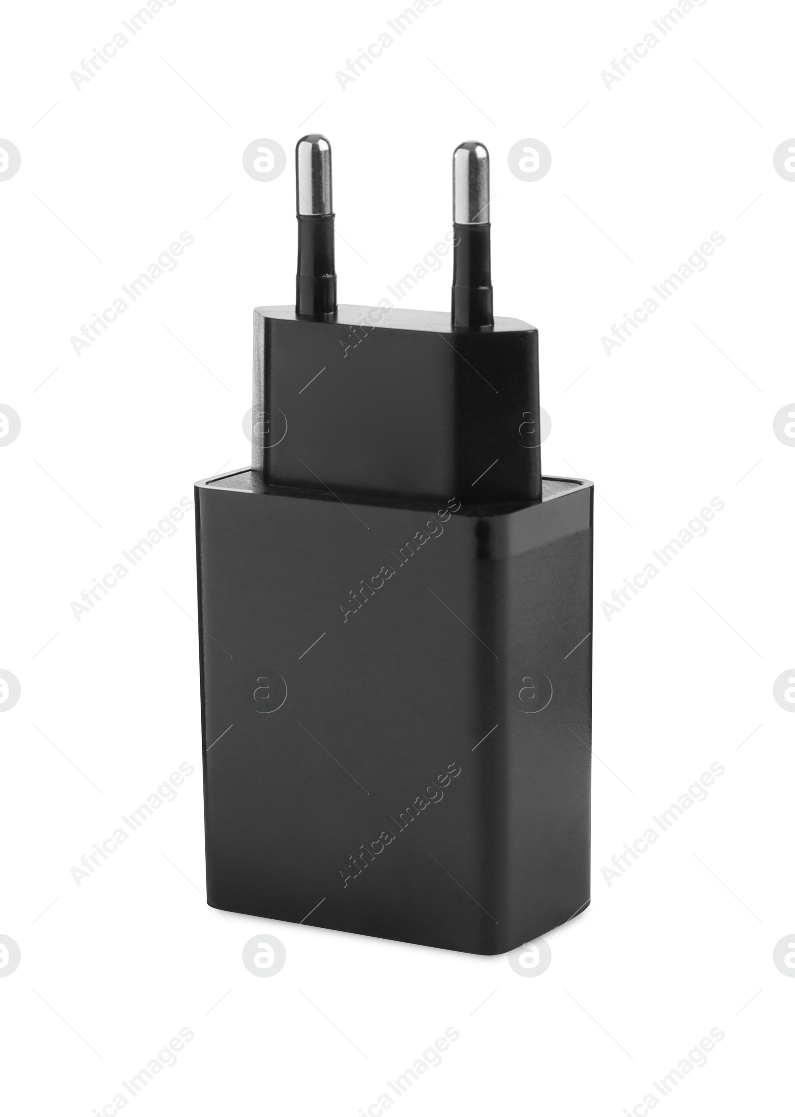 Photo of USB power adapter (charger) isolated on white