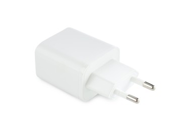 Photo of USB power adapter (charger) isolated on white