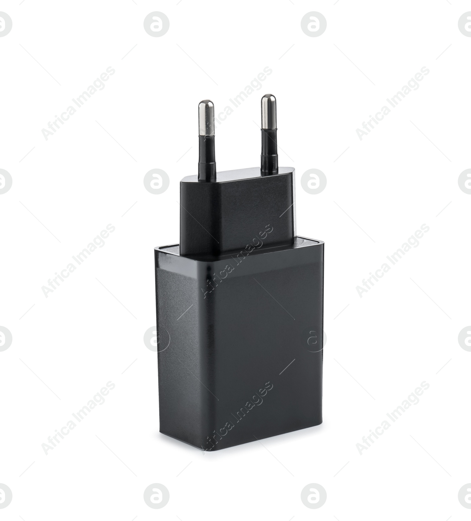 Photo of USB power adapter (charger) isolated on white