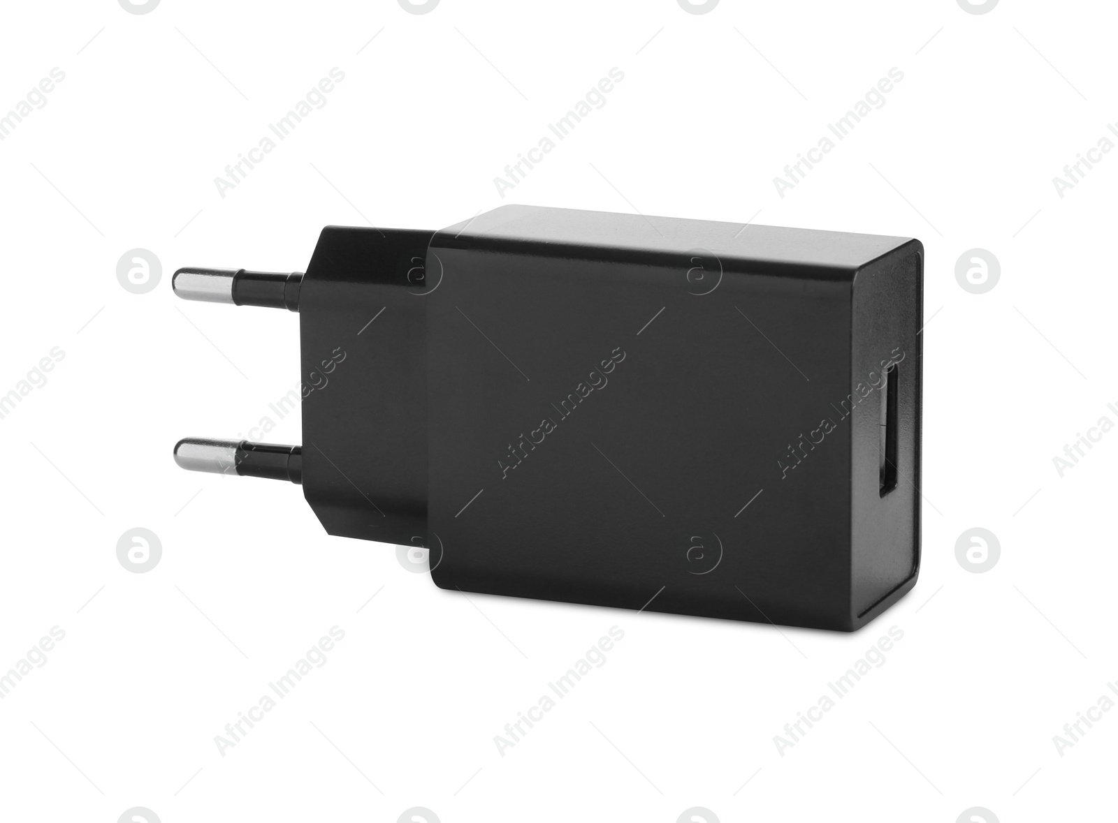 Photo of USB power adapter (charger) isolated on white