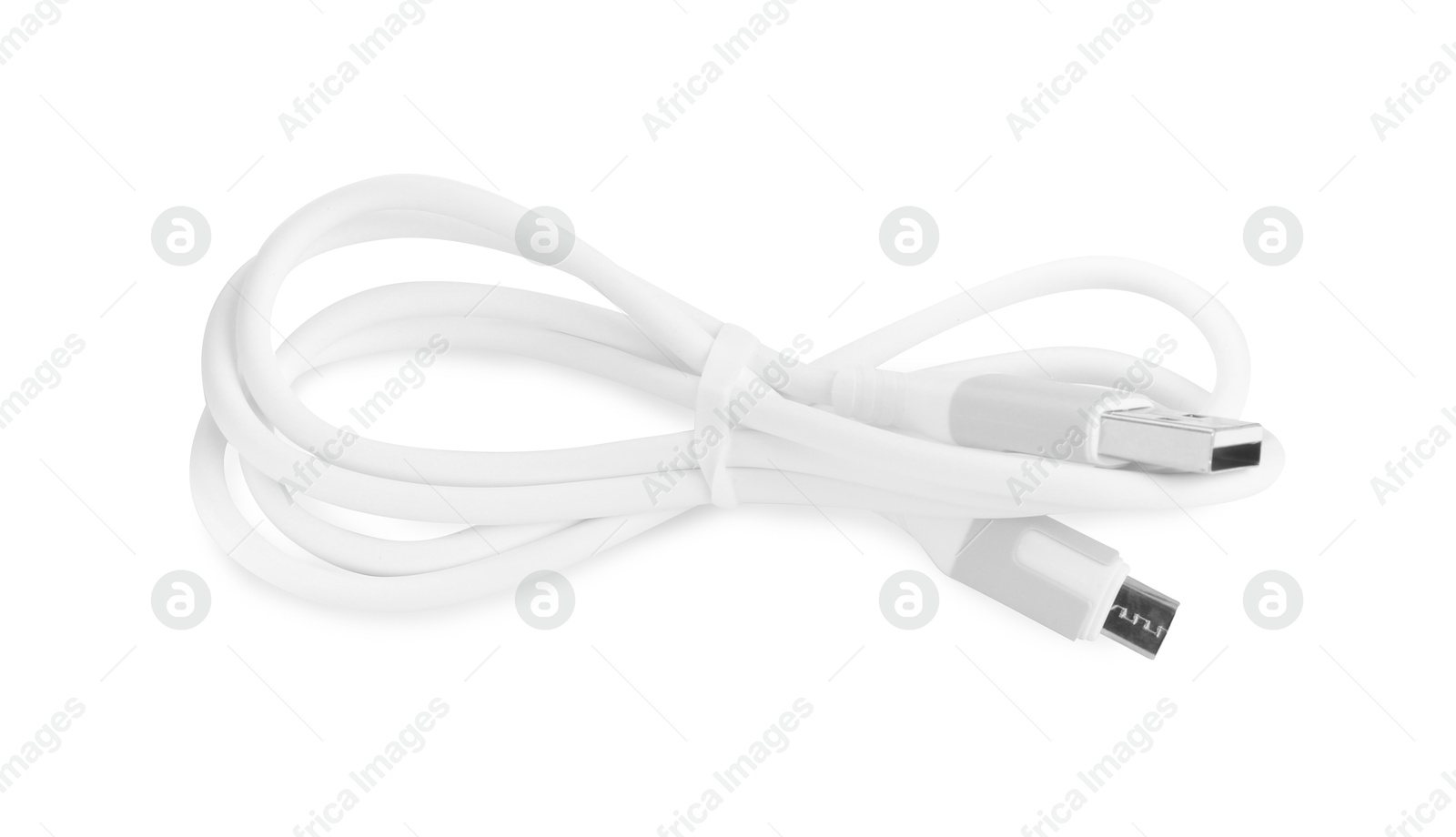 Photo of One USB charge cable isolated on white