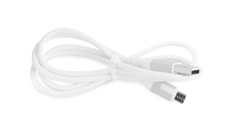 Photo of One USB charge cable isolated on white