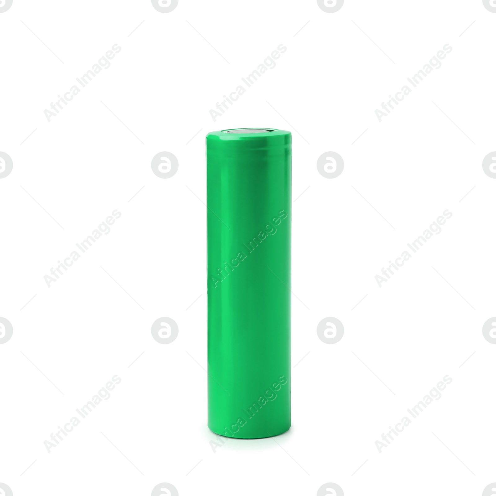 Image of Green AA alkaline battery isolated on white