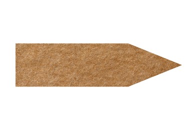 Image of Arrow with texture of kraft paper isolated on white