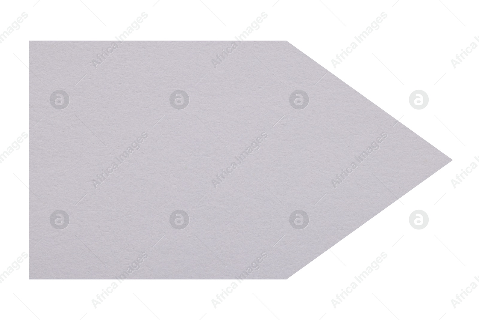 Image of Arrow with texture of paper isolated on white