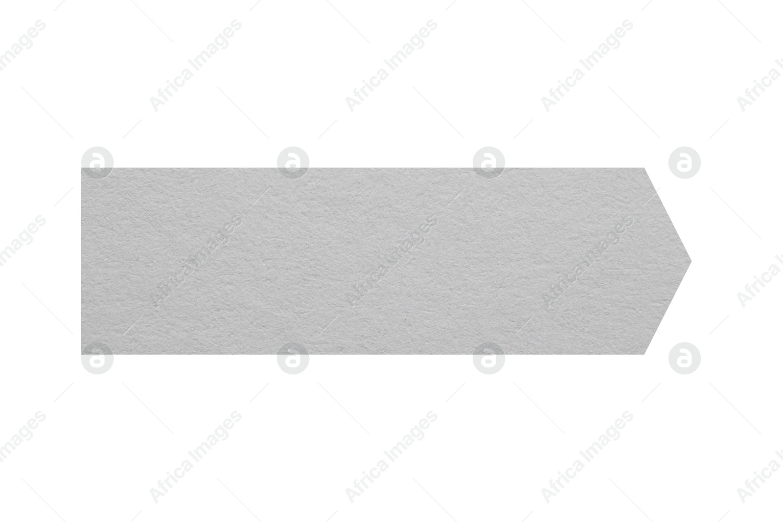 Image of Arrow with texture of paper isolated on white