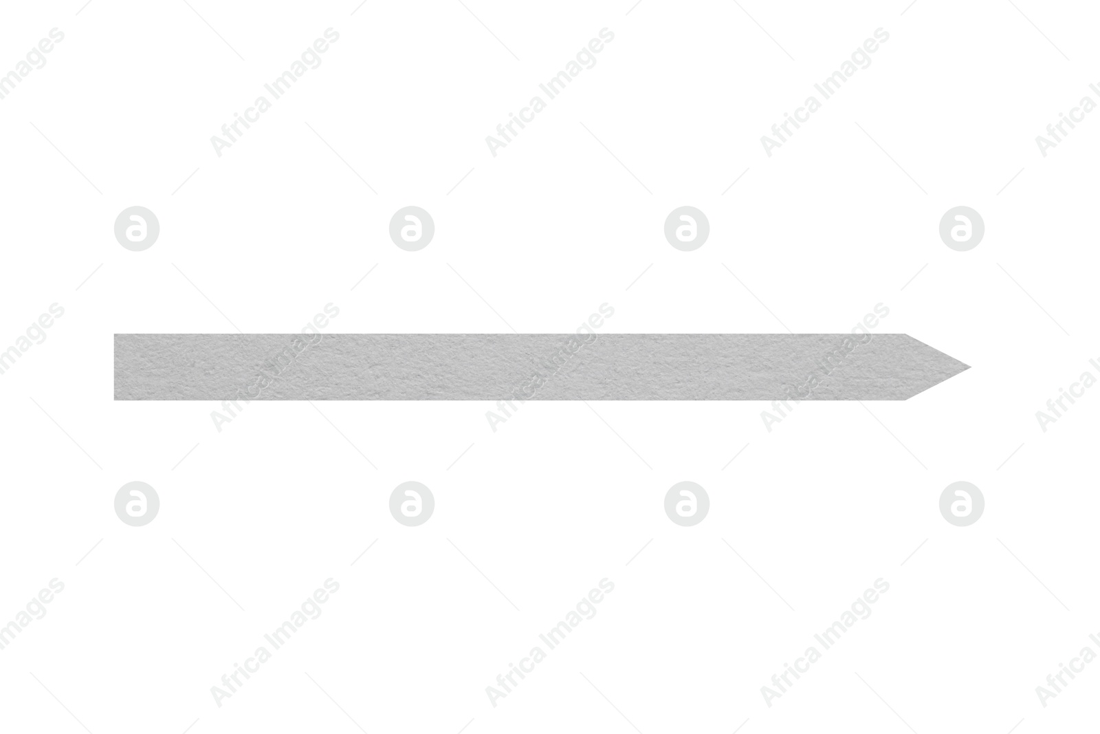 Image of Arrow with texture of paper isolated on white