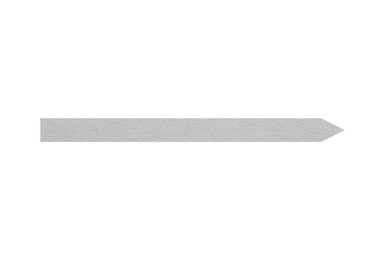 Image of Arrow with texture of paper isolated on white