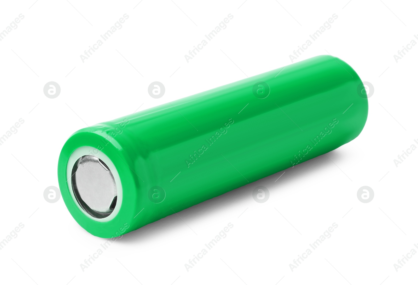 Image of Green AA alkaline battery isolated on white