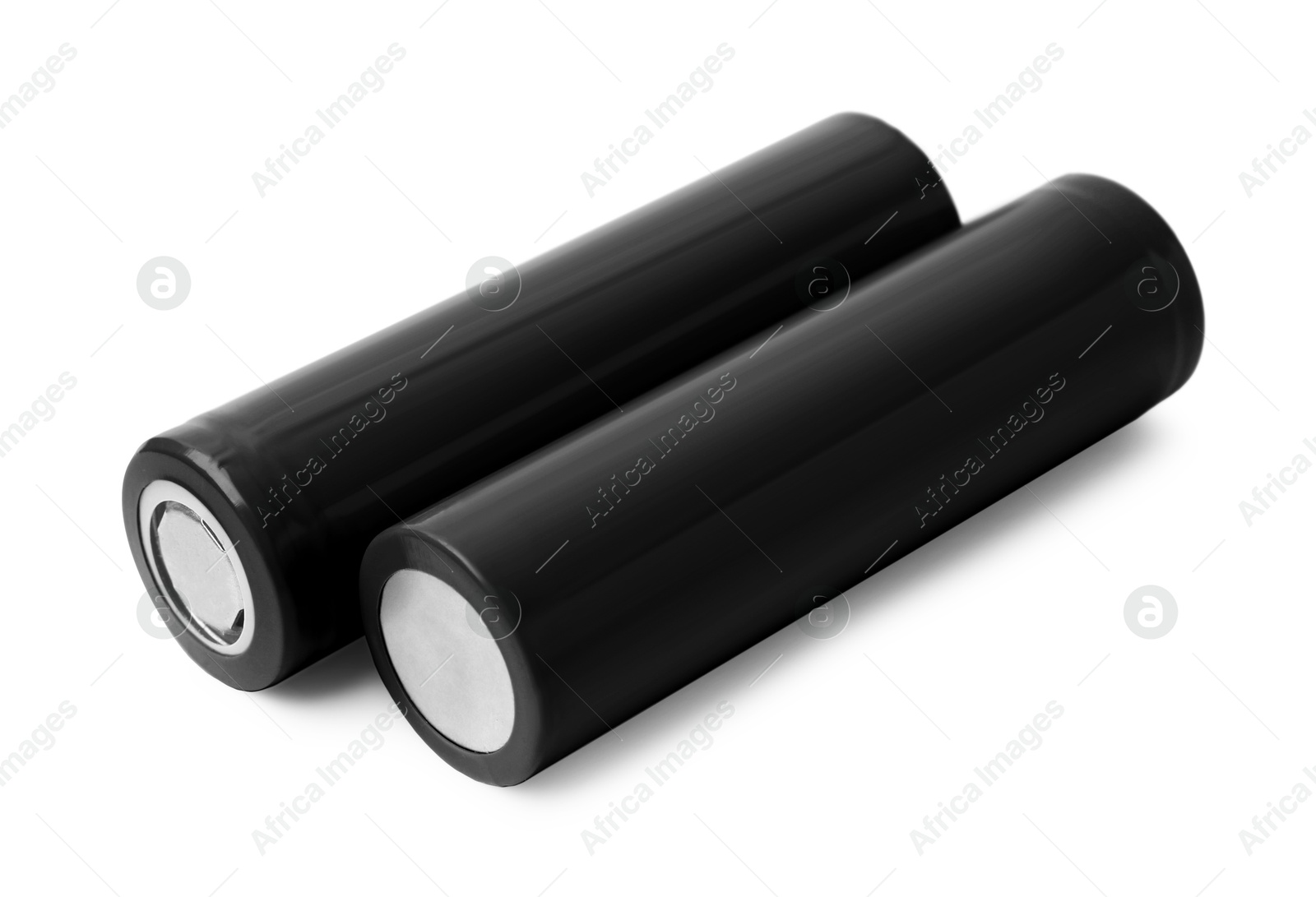 Image of Black AA alkaline batteries isolated on white