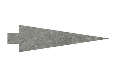 Image of Arrow with texture of grey stone surface isolated on white