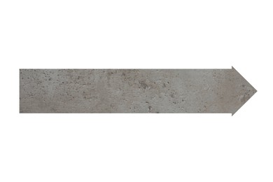 Image of Arrow with texture of grey stone surface isolated on white