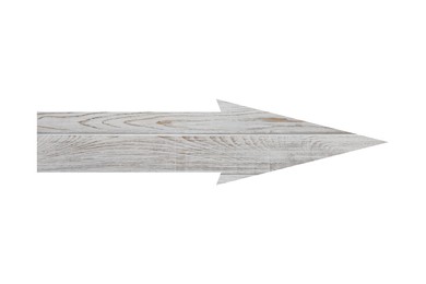 Image of Arrow with wooden texture isolated on white