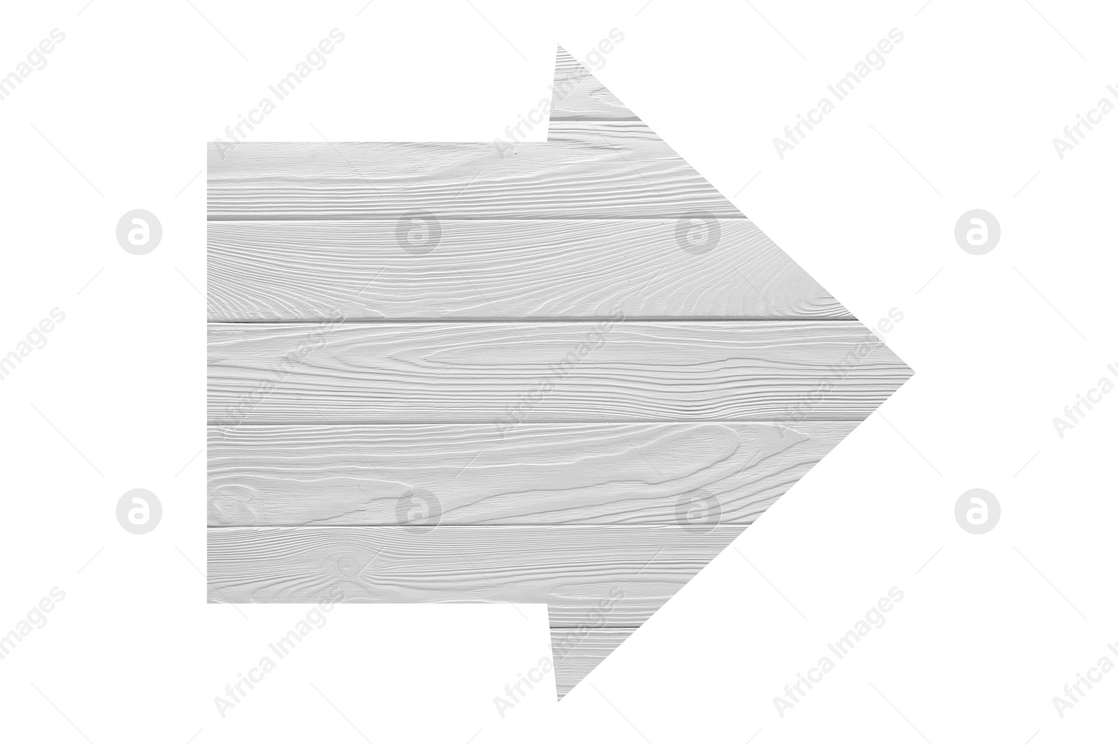 Image of Arrow with wooden texture isolated on white