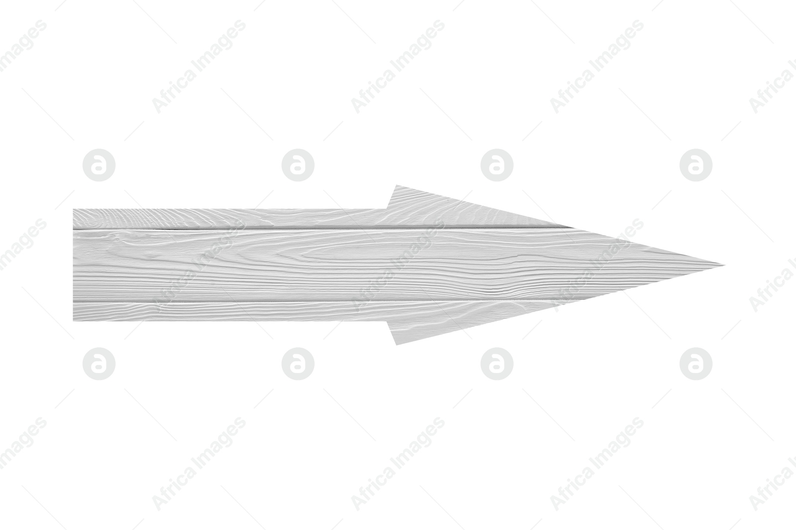 Image of Arrow with wooden texture isolated on white