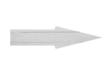 Image of Arrow with wooden texture isolated on white