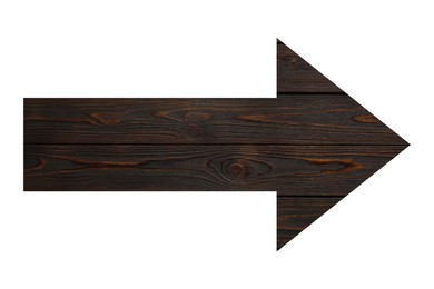 Image of Arrow with wooden texture isolated on white