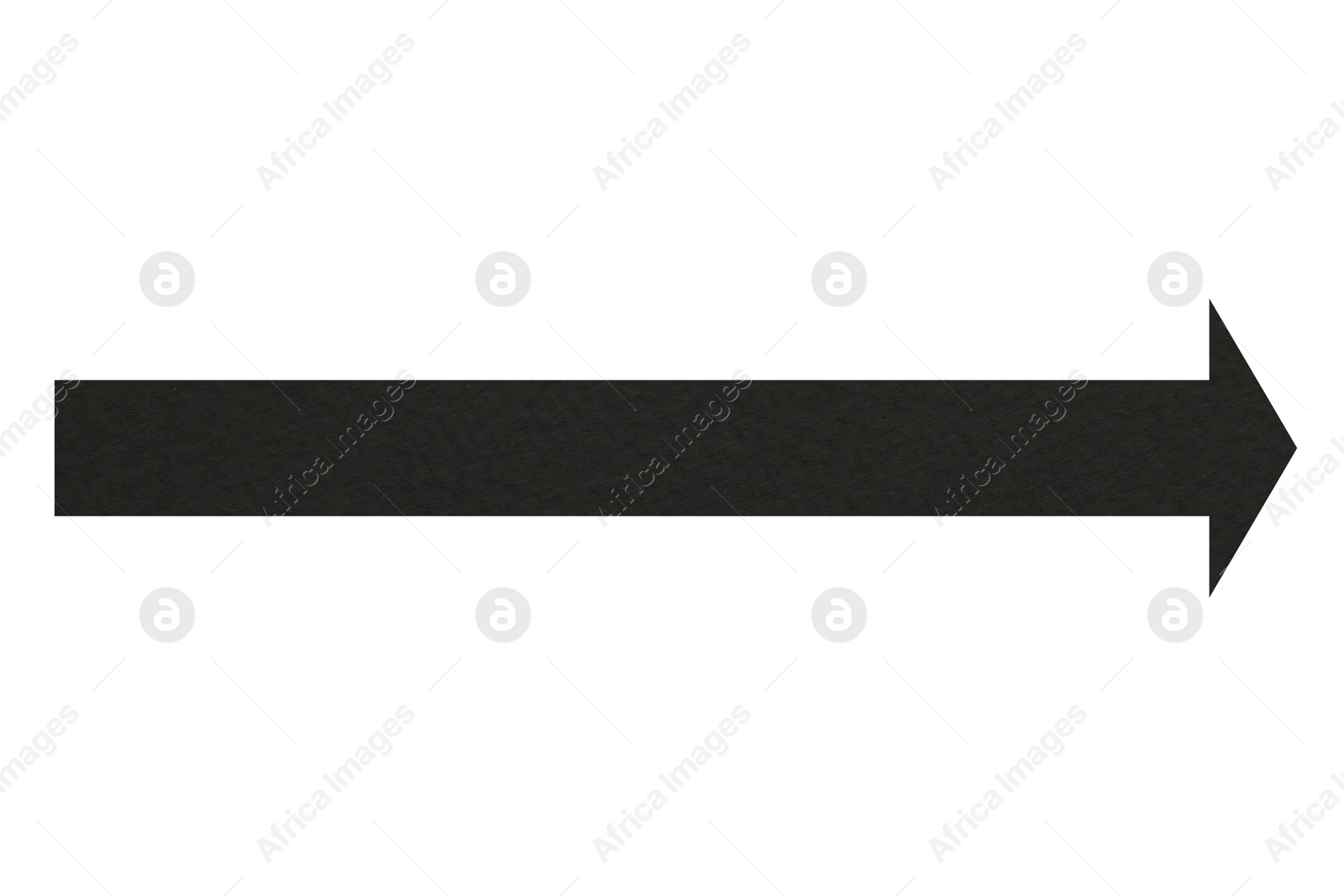 Image of Arrow with texture of black paper isolated on white