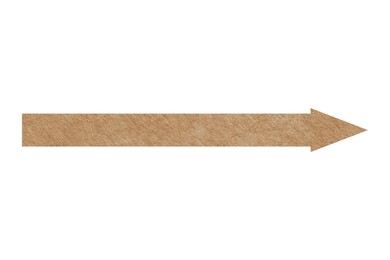 Image of Arrow with texture of kraft paper isolated on white