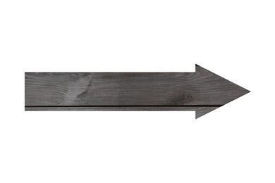 Image of Arrow with grey wooden texture isolated on white