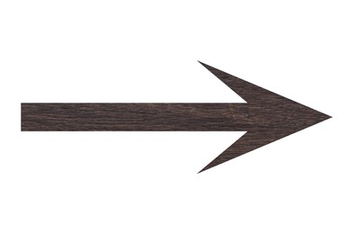 Image of Arrow with wooden texture isolated on white