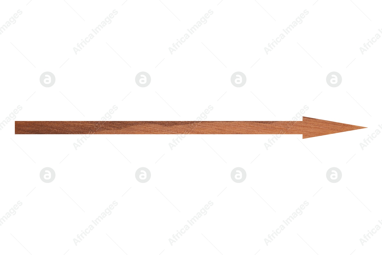 Image of Arrow with wooden texture isolated on white