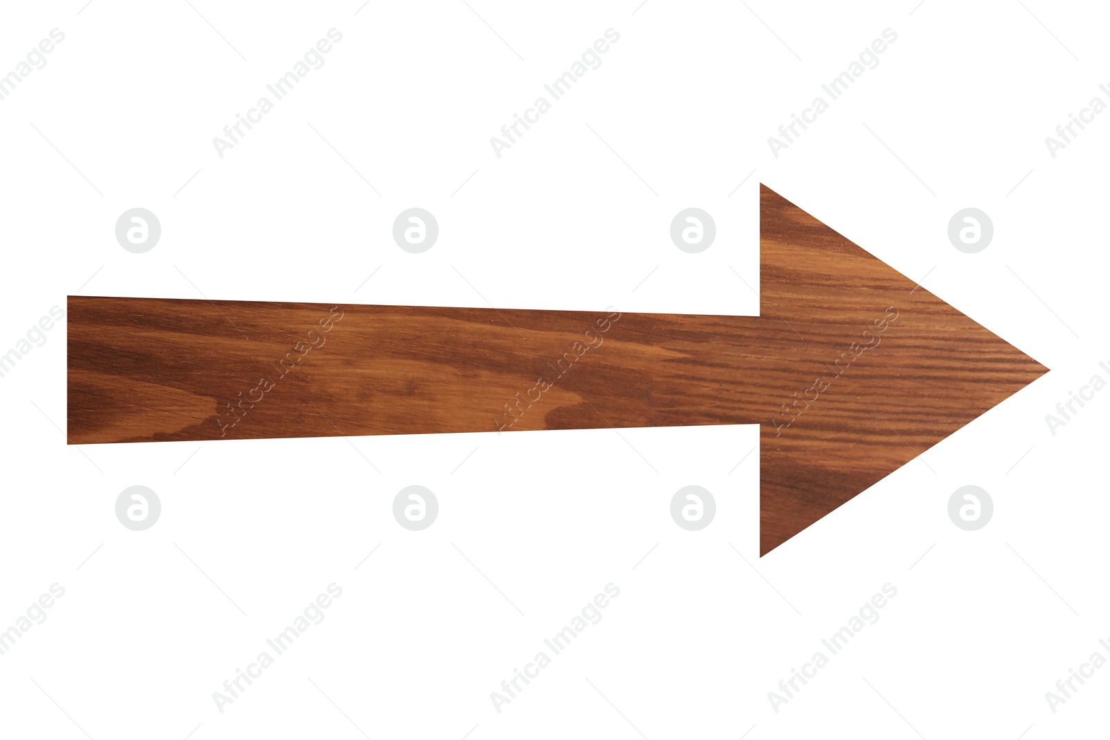 Image of Arrow with wooden texture isolated on white