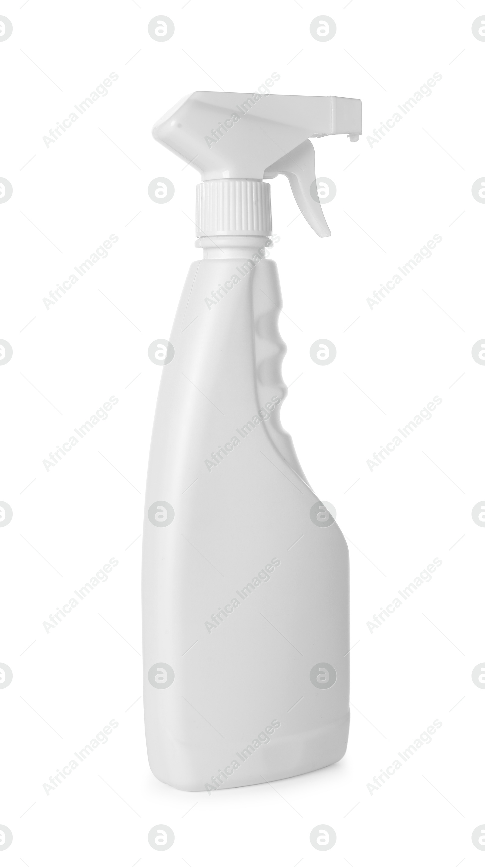 Photo of Spray bottle of cleaning product isolated on white