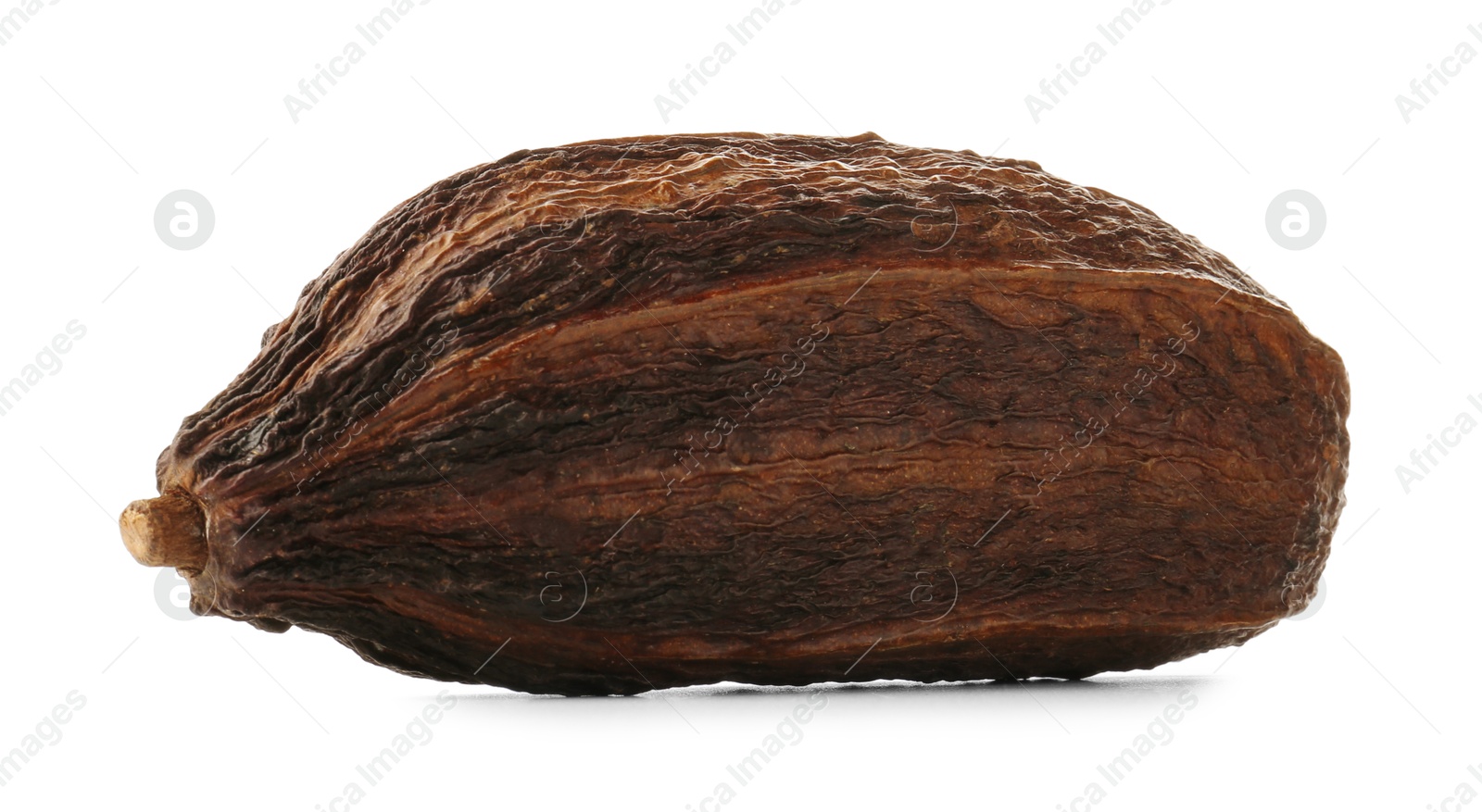 Photo of Whole tropical cocoa pod isolated on white