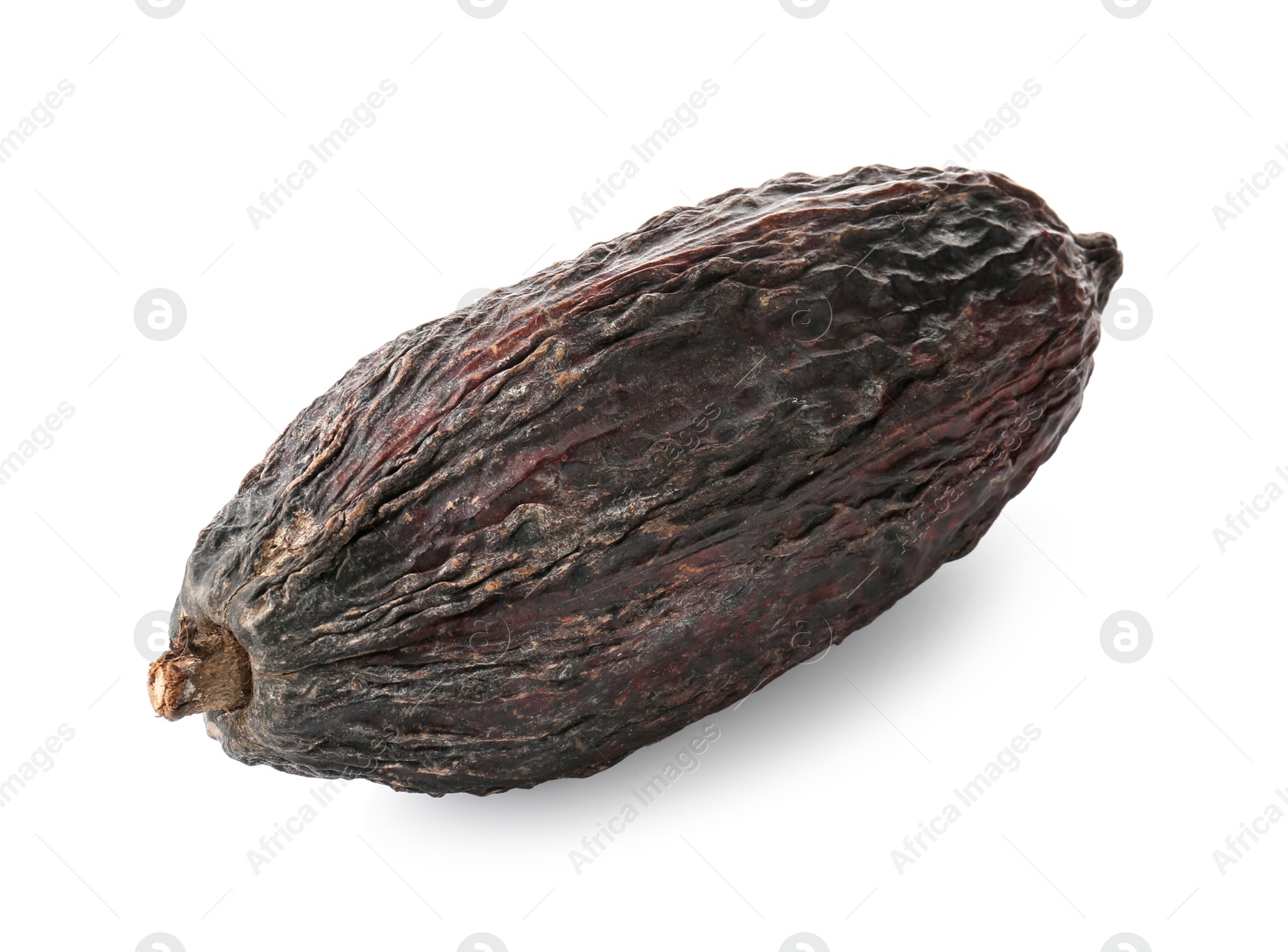 Photo of Whole tropical cocoa pod isolated on white