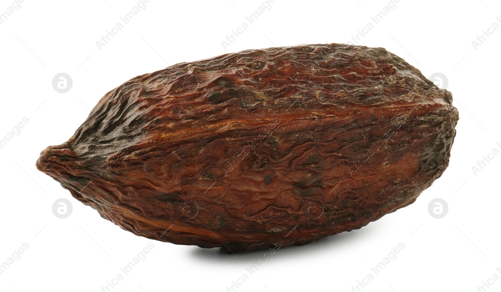 Photo of Whole tropical cocoa pod isolated on white