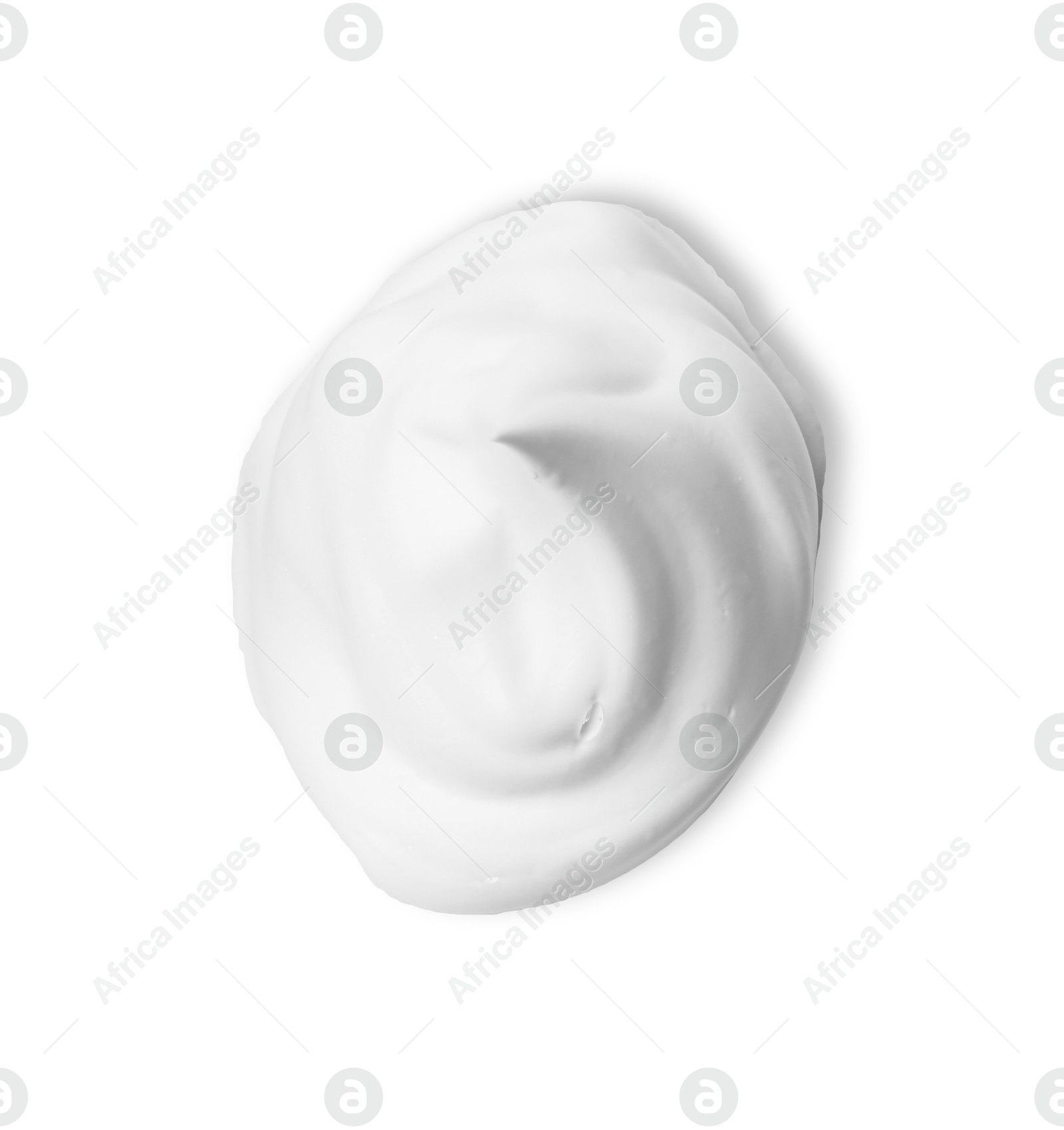 Photo of Sample of fluffy foam isolated on white, top view