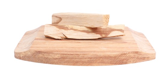 Photo of Two palo santo sticks on white background