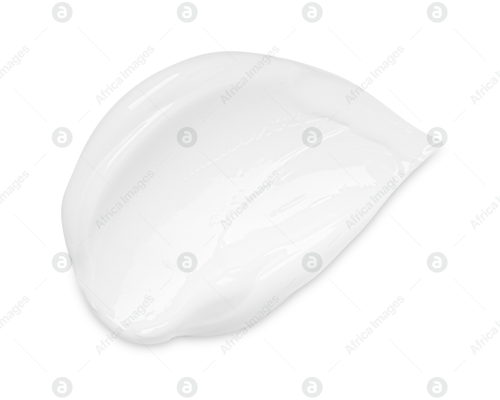 Photo of Cream sample isolated on white, top view