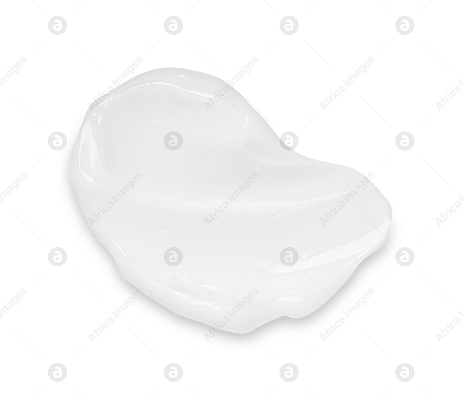 Photo of Cream sample isolated on white, top view