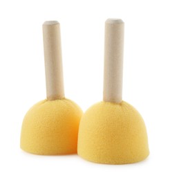 Photo of Two sponges for face painting isolated on white