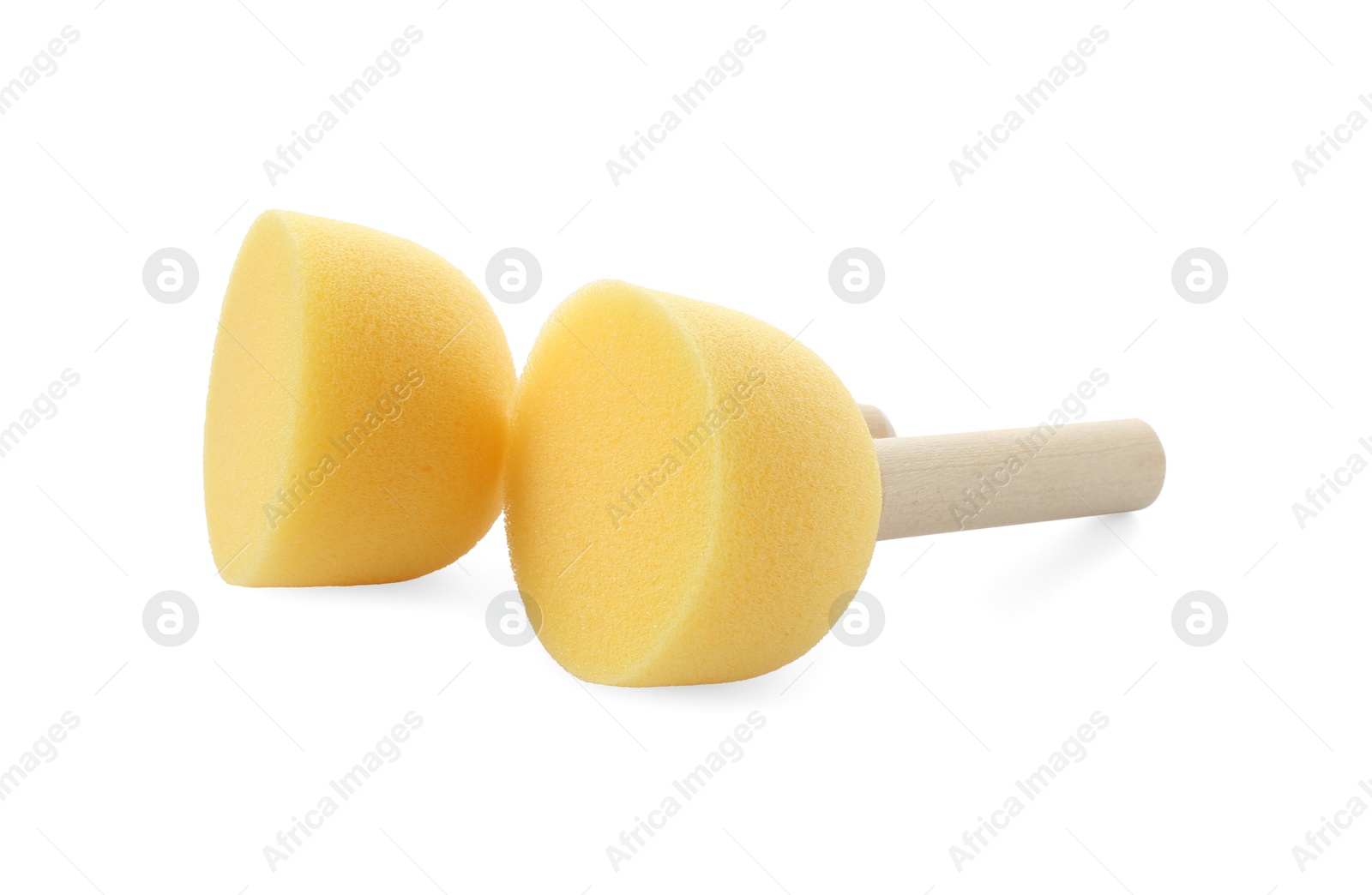 Photo of Two sponges for face painting isolated on white