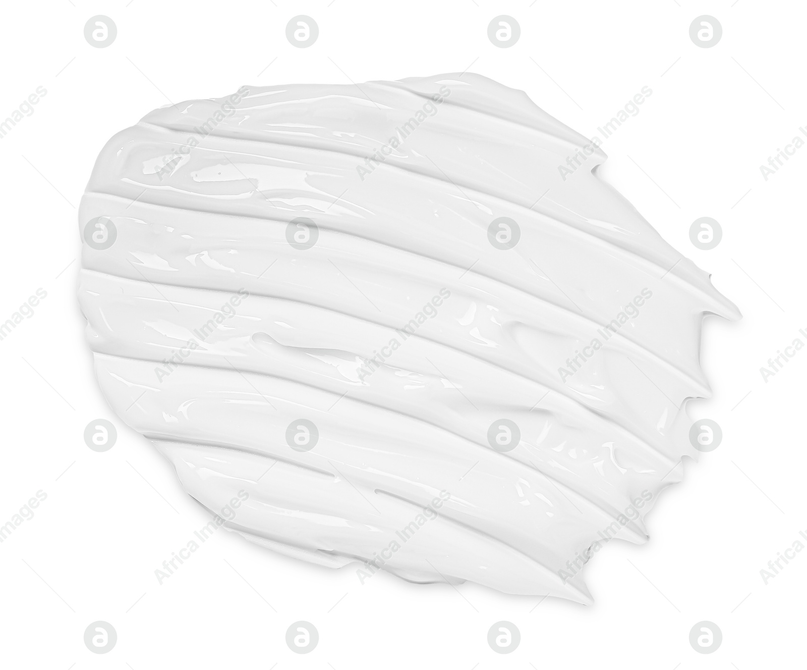 Photo of Cream sample isolated on white, top view