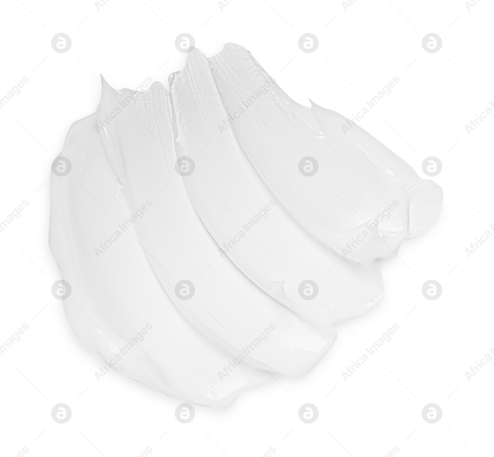 Photo of Cream sample isolated on white, top view